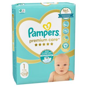 Памперси за новородено Pampers Premium Care 1 (2-5кг.) – 72 броя