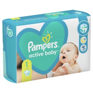 Памперси Pampers Active Baby Новородено 1 (2-5 кг.) – 43 броя