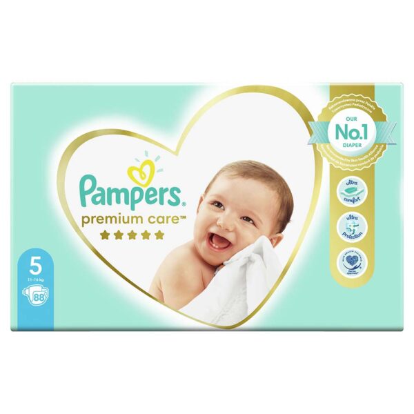 Бебешки пелени Pampers Premium Care 5 – 88 броя