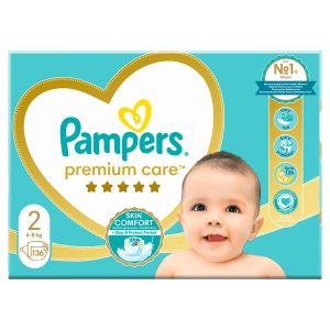 Памперси Pampers Premium Care 2 MB (4-8кг.) – 136 броя