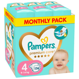 Памперси Pampers Premium Care 4 XXL Box (9-14кг.) – 174 броя