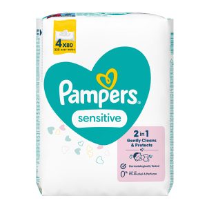 Мокри кърпички Pampers Sensitive - 4x80