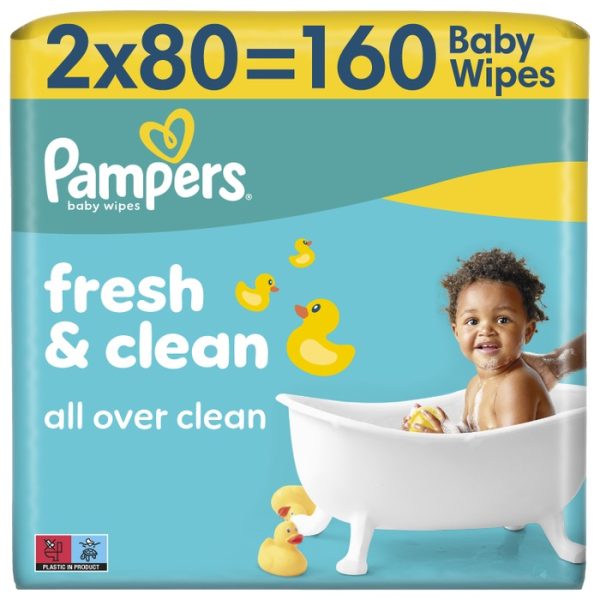 Мокри кърпички Pampers Fresh Clean – 2×80 броя