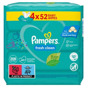 Мокри кърпички Pampers Fresh Clean – 4×52 броя