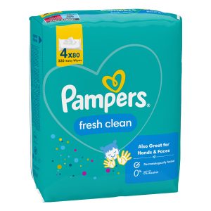 Мокри кърпички Pampers Fresh Clean – 4×80 броя