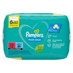 Мокри кърпички Pampers Fresh Clean – 6×52 броя