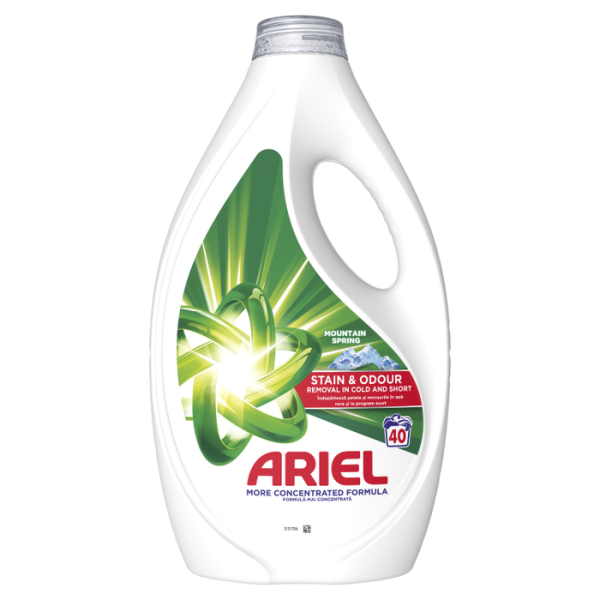 Течен перилен препарат Ariel Mountain Spring 1.8 л – 40 пранета