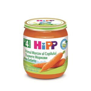 Био Пюре HiPP Ранни моркови 125 гр. – 4+ месеца