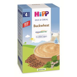 HiPP Пребиотик инстантна млечна каша Елда 250 гр. – 4+ месеца