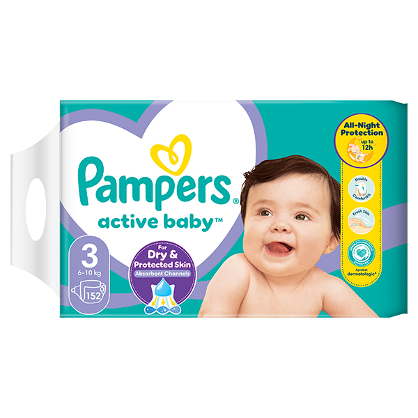 Памперси Pampers Active Baby 3 (6-10 кг.) – 152 броя