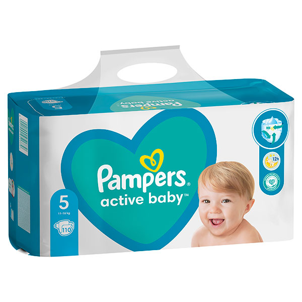 Бебешки пелени Pampers Active Baby 5 MB – 110 броя