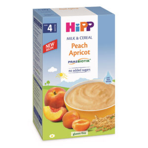HiPP Пребиотик инстантна млечна каша праскова и кайсия 250 гр. – 4+ месеца