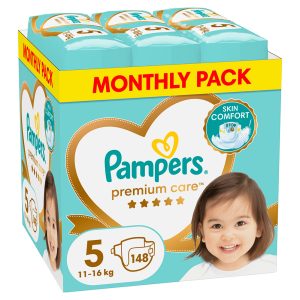 Памперси Pampers Premium Care 5 - 148 броя