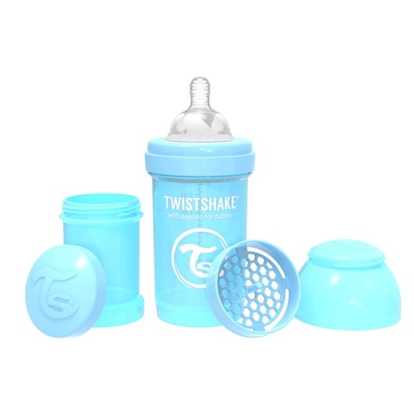 Бебешко шише против колики Twistshake 180 мл – синьо