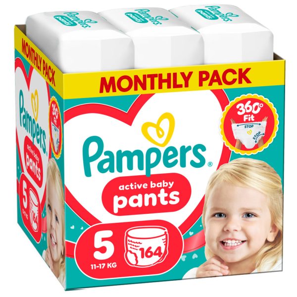Гащички Pampers Pants 5 (12-17 кг.) – 164 броя