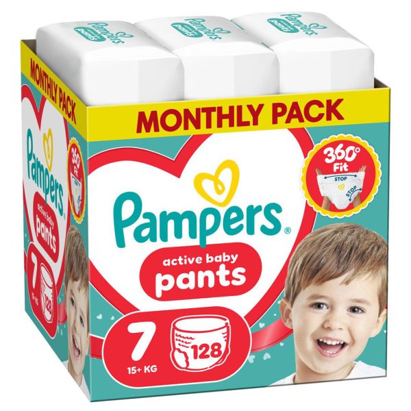 Гащички Pampers Pants 7 (15+ кг.) – 128 броя
