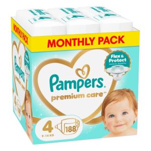 Памперси Pampers Premium Care 4 (9-14кг.) – 188 броя