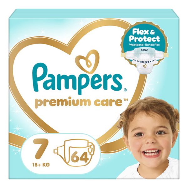 Памперси Pampers Premium Care 7 MB (15+кг) – 64 броя