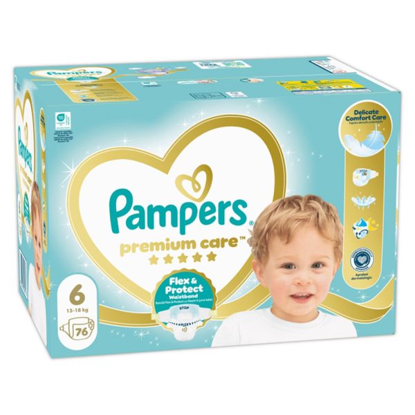 Памперси Pampers Premium Care 6 MB (13-18 кг) – 76 броя